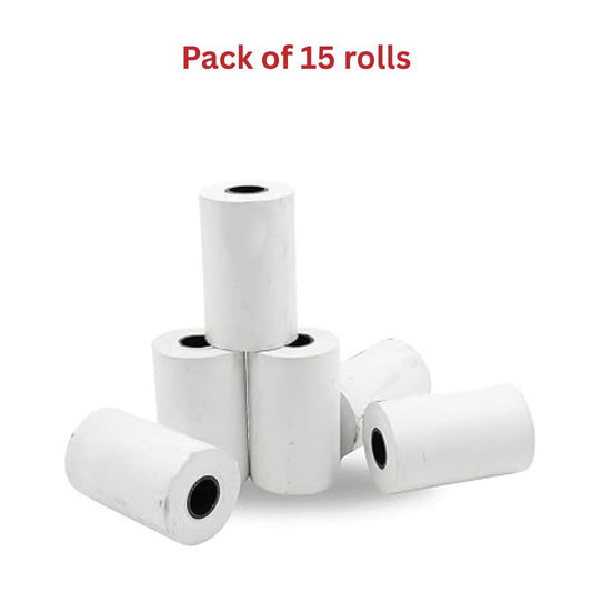 Thermal Receipt Paper Roll - 58mm(2 inch) x 15 Meter (Pack of 15)