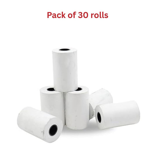 Thermal Receipt Paper Roll - 58mm (2 inch) x 15 Meter (Pack of 30)