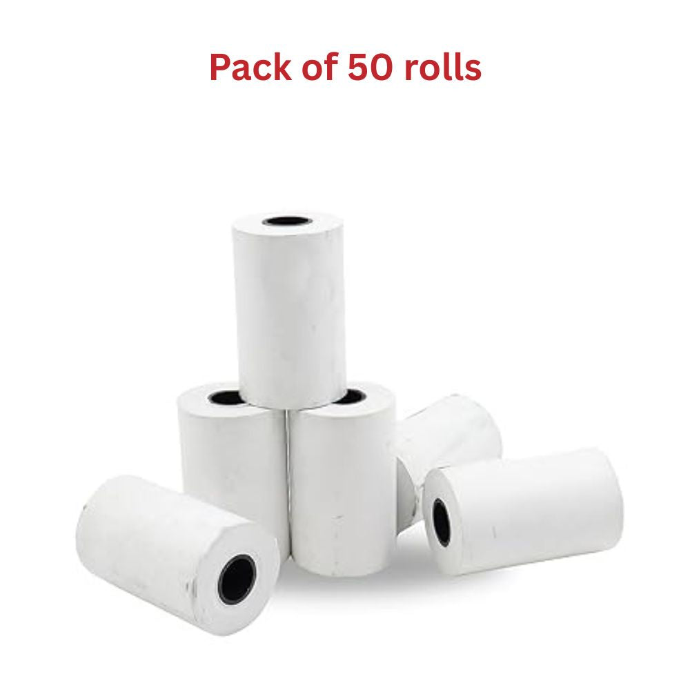 Thermal Receipt Paper Roll - 58mm (2 inch) x 15m (Pack of 50)