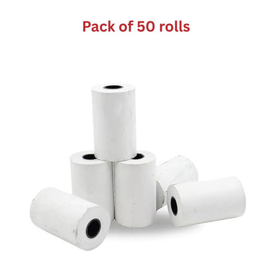 Thermal Receipt Paper Roll - 58mm (2 inch) x 15m (Pack of 50)