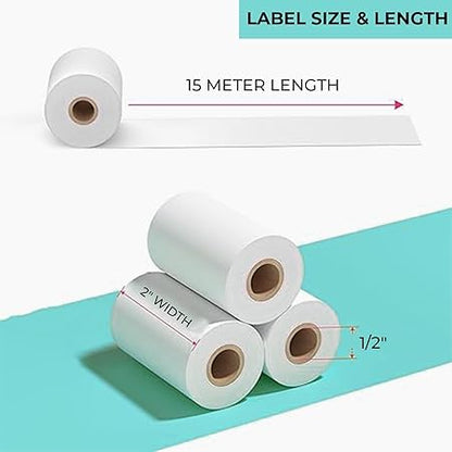 Thermal Receipt Paper Roll - 58mm (2 inch) x 15m (Pack of 50)