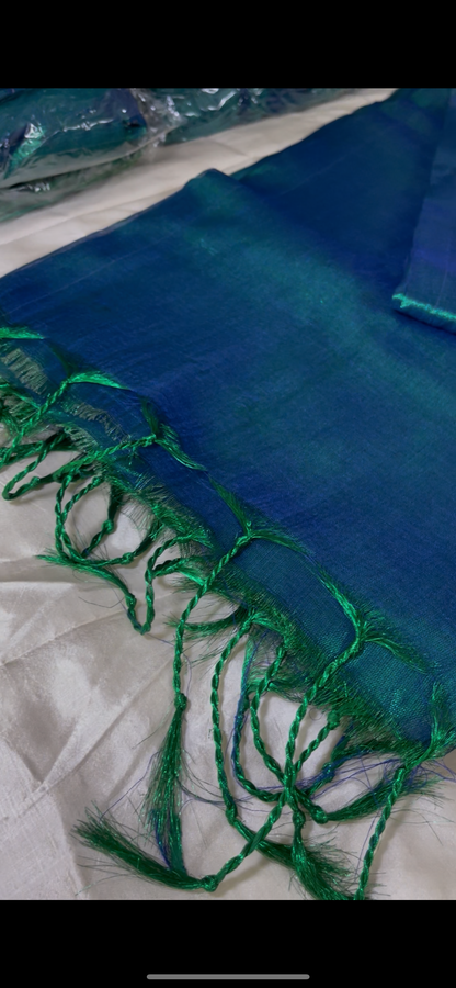 Peacock Mul Tissue Saree | Elegant, Lightweight & Premium Designer Saree