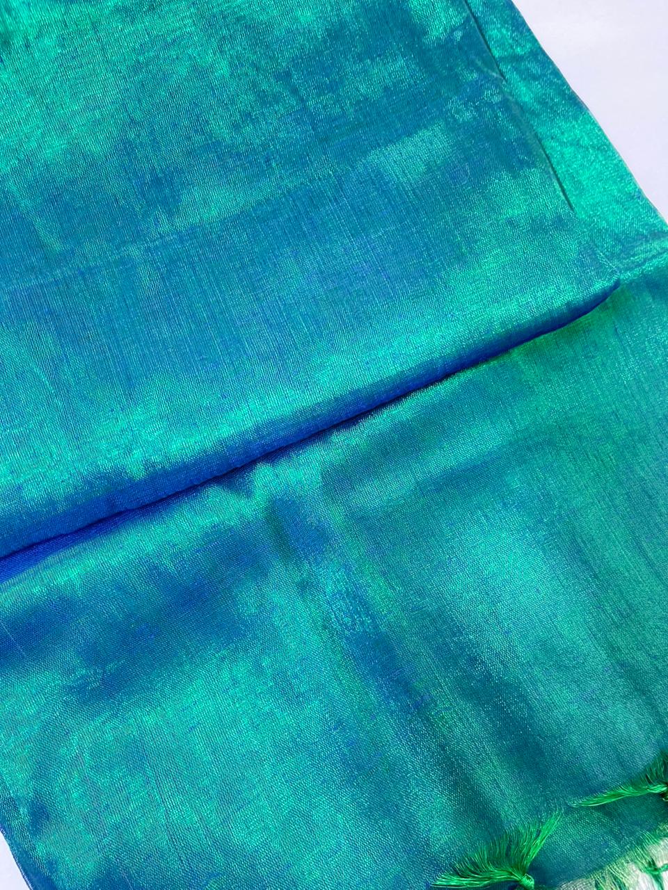 Peacock Mul Tissue Saree | Elegant, Lightweight & Premium Designer Saree
